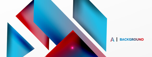 Dynamic 3d geometric abstract background. Triangles and other simple forms composition. Vector Illustration For Wallpaper, Banner, Background, Card, Book Illustration, landing page