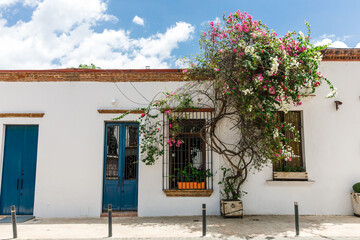 Cozy streets of Latin America. SANTO DOMINGO, DOMINICAN REPUBLIC Colonial Zone of Santo Domingo, UNESCO World heritage.