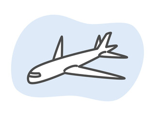 simple illustration of flying air plane