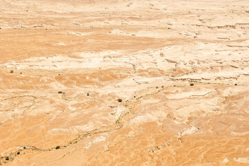 Desert by the Dead Sea in Masada, Israel