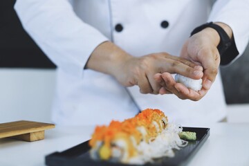 sushi on a plate
