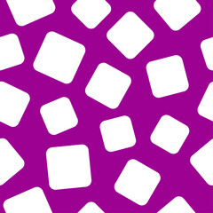 White squares seamless pattern with purple background.