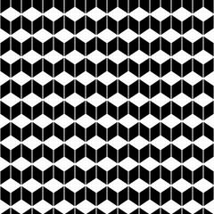 Repeated color cubes background. Rhombuses tessellation wallpaper. Seamless surface pattern design with polygons. Cubic motif. Digital paper with dices for page fills, web designing, textile print.