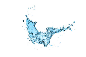 blue water Splash isolated