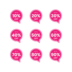 sale off percentage sticker, tag, label, badge