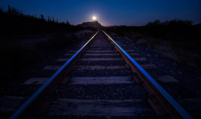 Railroad tracks at Twilight