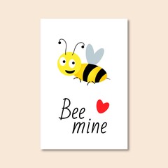 Bee mine postcard