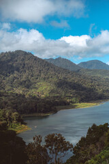 Fototapeta na wymiar Buyan Lake, Bali, Indonesia. Tropical nature, background.