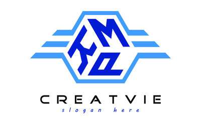 KMP three letter geometrical wings logo design vector template. wordmark logo | emblem logo | monogram logo | initial letter logo | typography logo | business logo | minimalist logo | - obrazy, fototapety, plakaty