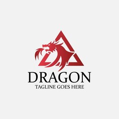 Dragon logo design template. Vector illustration