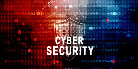 2d illustration abstract Cyber security

