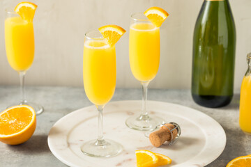 Cold Refreshing Orange Juice Mimosa