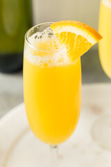 Cold Refreshing Orange Juice Mimosa