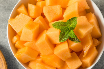 Raw Orange Organic Cantaloupe Melon