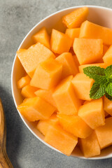 Raw Orange Organic Cantaloupe Melon