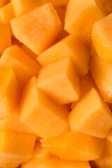 Raw Orange Organic Cantaloupe Melon