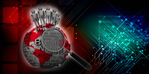 3d illustration Business Network concept
