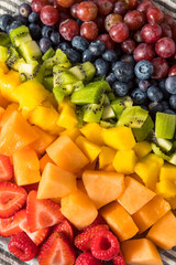 Raw Organic Rainbow Fruit Salad