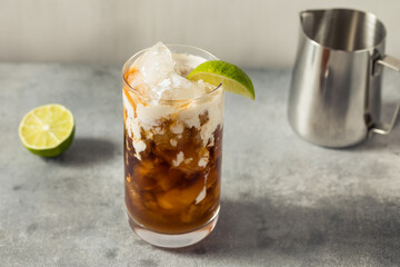 Homemade Cold Dirty Soda with Coconut