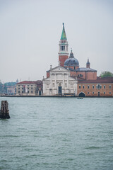 View of the Church of San Giorgio Maggiore in San Giorgio Island, Venice, Veneto, Italy, Europe, World Heritage Site