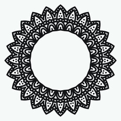 Round Decorative Border Frames with Clear Background. Ideal for vintage label designs.