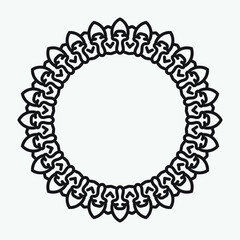 Round Decorative Border Frames with Clear Background. Ideal for vintage label designs.