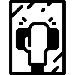 clean mirror glyph icon