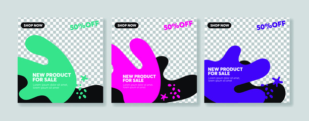 Editable minimal square banner template. Suitable for social media post and web internet ads. Vector illustration with photo college