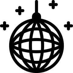 disco ball glyph icon