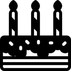 cake glyph icon