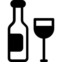 wine glyph icon