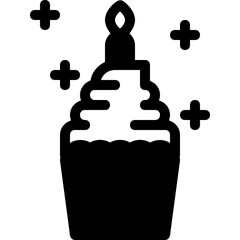 cupcake glyph icon