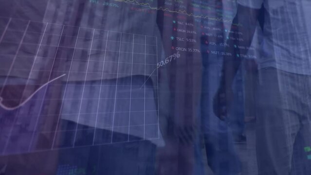 Animation of financial data processing over diverse people