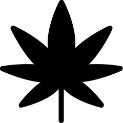 cannabis leaf glyph icon