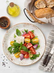 Tomato salad with feta cheese
