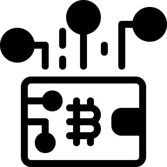 Fototapeta premium wallet glyph icon