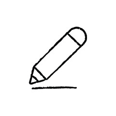 Pencil hand-drawn icon vector graphic illustration