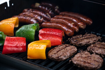grilled meat and vegetables