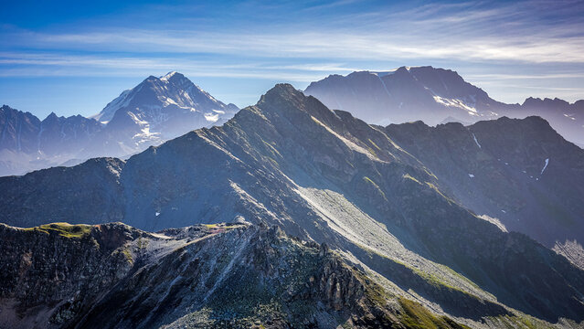 Am Gro&szlig;en St. Bernhards-Pass zwischen der Schweiz und Italien