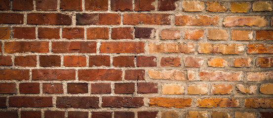 red brick with visible details. background or texture