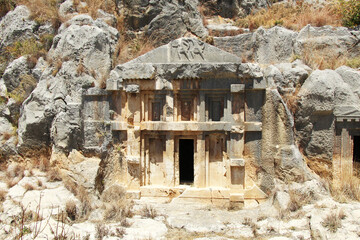 Mountain tombs of the ancient Lycians