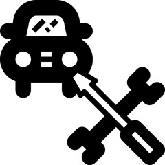 wrench screwdriver glyph icon