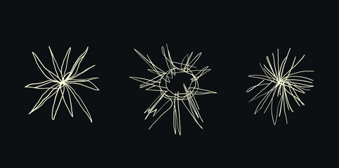 Fototapeta premium Vectorial hand drawn abstract flower pattern