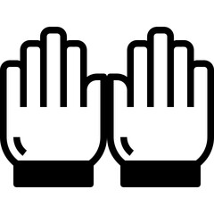 glove glyph icon