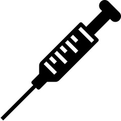 syringe glyph icon