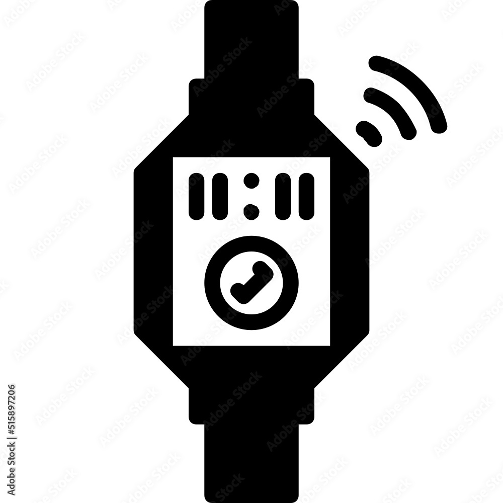 Poster watch glyph icon