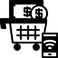 shopping glyph icon