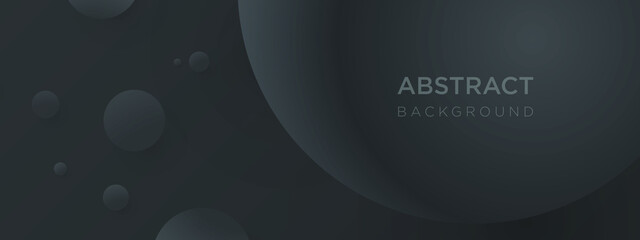 Abstract black circles background. Vector illustration.