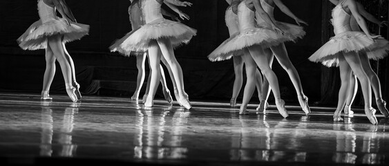  Closeup of ballerinas dancing