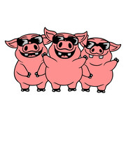 Sonnenbrillen Coole Schweine Team 